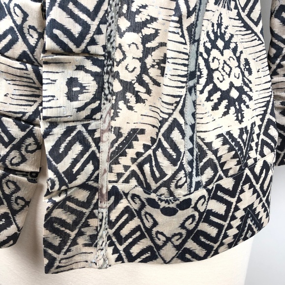 Chico's 1 Kaki Pattern Open Jacket Multi - Picture 5 of 8